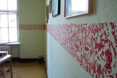 Wickeltechnik im Hausmeisterb&uuml;ro, ausgef&uuml;hrt von Oliver Bergemann und Diana Hauger, MDQM II, 1. Ausbildungsjahr, 2003/04